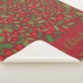 バーガンディミスタントエリーメリークリスマスホリデーシェルパ シェルパブランケット (3/4)