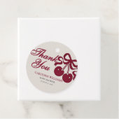 バーガンディモダンさくらんぼベビーシャワー フェイバータグ (インサイチュ)