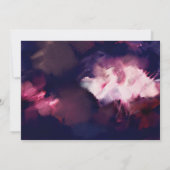 バーガンディモダンブラシストローク婚約パーティ 招待状 (裏面)