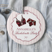 バーガンディランジェリーシャワーバチェロレッテパーティーフェイバー 缶バッジ (インサイチュ)