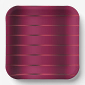 バーガンディリボン ブライダルシャワー ペーパープレート (正面)