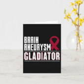 バーガンディリボン – 脳動脈瘤認識度 カード (黄色い花)