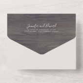 バーガンディレッドフローラカボチャ素朴秋の結婚式 オールインワン招待状 (裏面)