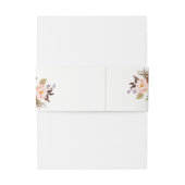 バーガンディレッドフローラ秋の結婚式ベリーバンド 招待状ベリーバンド (裏面例)