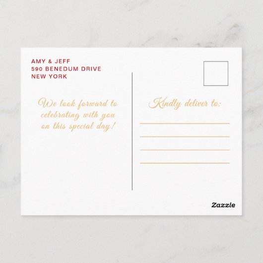 バーガンディレッドブラウンヘアプリンセス誕生日パーティー ポストカード (裏面)