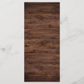 バーガンディレッドロマンチック素朴バラズ結婚ウッド プログラム (裏面)