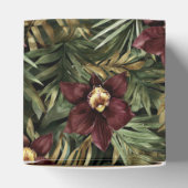バーガンディレッド オーキッド フローラル トロピカル フェイバーボックス (上部)