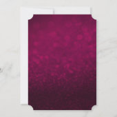 バーガンディレッド＆シルバースパークルドレス スイート16パーティー 招待状 (裏面)