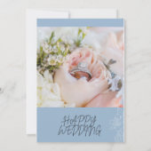 バーガンディレッド ブラッシュ ゴールド ジオメトリック グリー너リー ウェディング 招待状 (裏面)