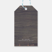 バーガンディレッド ブラッシュ フラワル ルスティック オータム サンクス ギフトタグ (裏面)