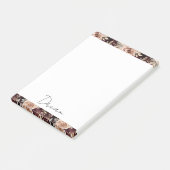 バーガンディレッド ブラッシュ フラワーの結婚式 ポストイット (アングル)