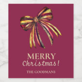 バーガンディレトロギフトラベル ワインラベル (シングルラベル)