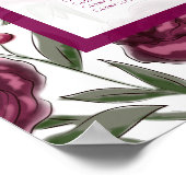 バーガンディローズの結婚式席次表 ポスター (角)