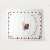 バーガンディローズ ウェディング フォト バックドロップ タペストリー (正面(横))