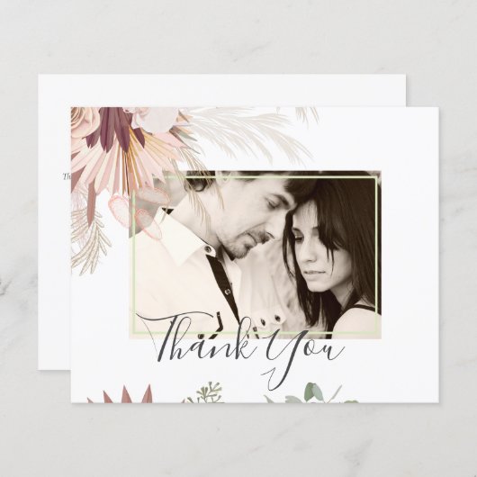 バーガンディワインパンパスグラス結婚トロピカル (正面/裏面)