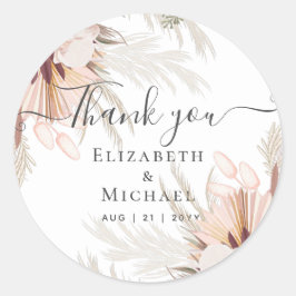 バーガンディワインパンパスグラス結婚トロピカル ラウンドシール