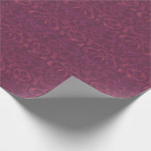 バーガンディヴィンテージビクトリアンダマスクパターン ラッピングペーパー (角)