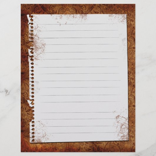 バーガンディヴィンテージレシピバインダーインサート（片面） (正面)