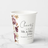 バーガンディーさんとミセスの秋の婚約を祝って 紙コップ (正面)