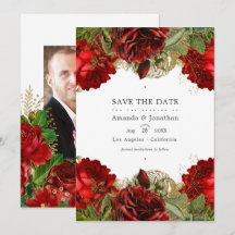 バーガンディーとゴールド ヴィンテージ シック ローズ ウェディング フォト