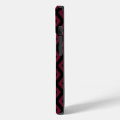 バーガンディーとブラックのダイヤ柄 Case-Mate iPhoneケース (裏面 / 左)