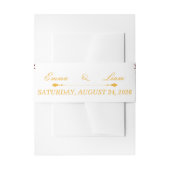 バーガンディーのひまわりの結婚式招待状ベルトバンド 招待状ベリーバンド (正面例)