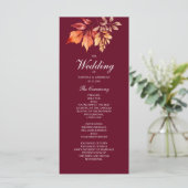 バーガンディーの秋の結婚式 プログラム (スタンド正面)