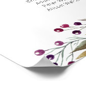 バーガンディーの花の学校クラス再会記念 ポスター (角)