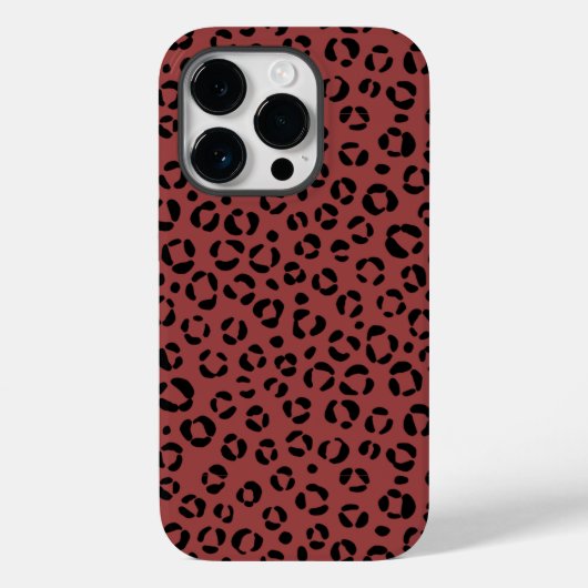 バーガンディーアニマルプリント Case-Mate iPhoneケース (裏面)