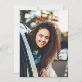 バーガンディーイエローピンクフローラフォトディセレーション招待状 サンキューカード (裏面)