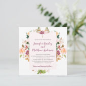 バーガンディーイエローピンクマウブウォーターカラードラゴンフライ 招待状 (スタンド正面)