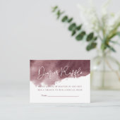 バーガンディーインク洗い赤ちゃんシャワーおむつラッフル エンクロージャーカード (スタンド正面)