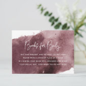 バーガンディーインク洗い赤ちゃんシャワー予約リクエスト エンクロージャーカード (スタンド正面)