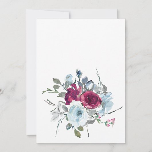 バーガンディーウォーターフローラホリデーオープンハウス 招待状 (裏面)