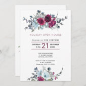 バーガンディーウォーターフローラホリデーオープンハウス 招待状 (正面/裏面)