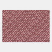 バーガンディーオレンジ&金ゴールドPLAID感謝感謝 ラッピングペーパーシート (正面)