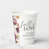 バーガンディーオータム ブライダルシャワーの魔法に恋して 紙コップ (裏面)