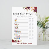 バーガンディーガーデンブライダルシャワーゲームプリント (スタンド正面)