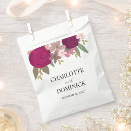 バーガンディーガーデン結婚フラワーズ フェイバーバッグ