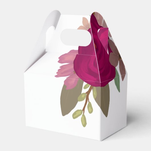 バーガンディーガーデン結婚フラワーズ フェイバーボックス (裏面サイド)