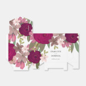 バーガンディーガーデン結婚フラワーズ フェイバーボックス (折り畳みなし)