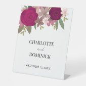 バーガンディーガーデン結婚フラワーズ 台座サイン (正面)