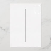 バーガンディーガーデン花の結婚式の日付を保存 箔招待状 (裏面)