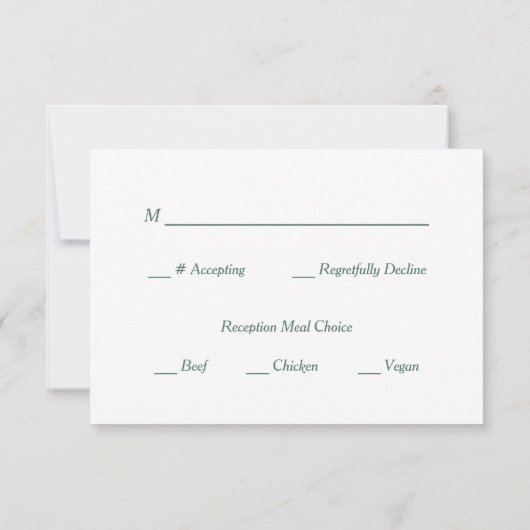 バーガンディークリスマスポインセチア結婚式RSVP 出欠カード (裏面)