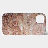 バーガンディークリムゾンストーニーペブル大理石仕上げ Case-Mate iPhoneケース (裏面 (横))