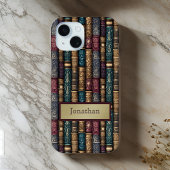 バーガンディーグリーンアンティークブックカバーモノグラム Case-Mate iPhoneケース