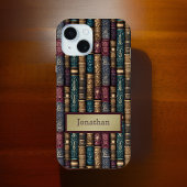 バーガンディーグリーンアンティークブックカバーモノグラム Case-Mate iPhoneケース