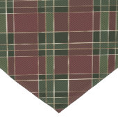 バーガンディーグリーンプレイドクリスマスホリデー ショートテーブルランナー (コーナー)