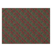 バーガンディーグリーンプレイドクリスマスホリデー テーブルクロス (正面(横))