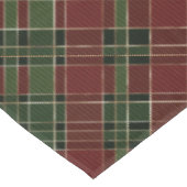 バーガンディーグリーンプレイドクリスマスホリデー テーブルクロス (アングル)